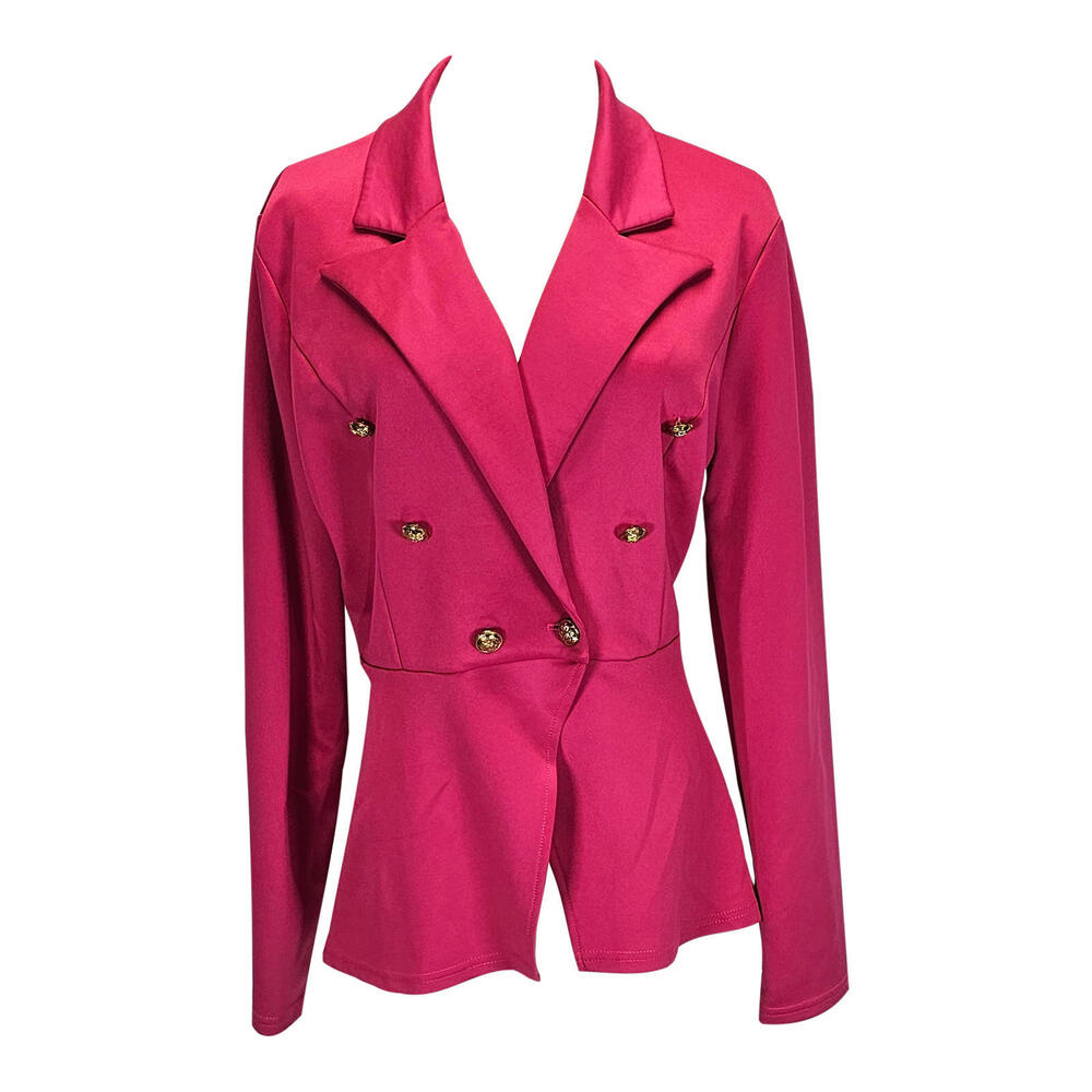 Shein Sassy Hot Pink Women's Blazer - Boss Energy Included/XXL